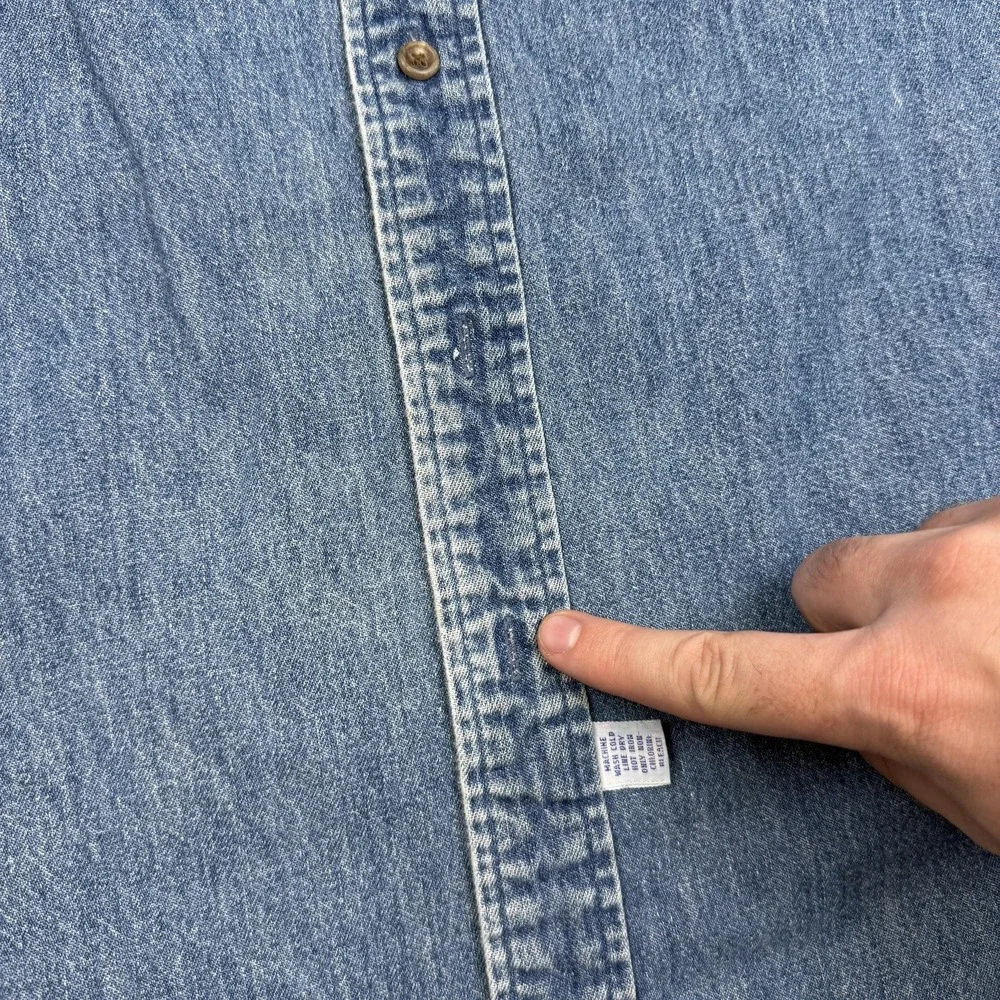 Ralph Lauren Shirt Boys 10 Blue Denim Long Sleeve Button Down Pony Logo